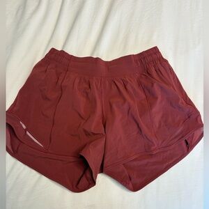 Lululemon Athletica Hotty Hot Maroon Athletic Shorts